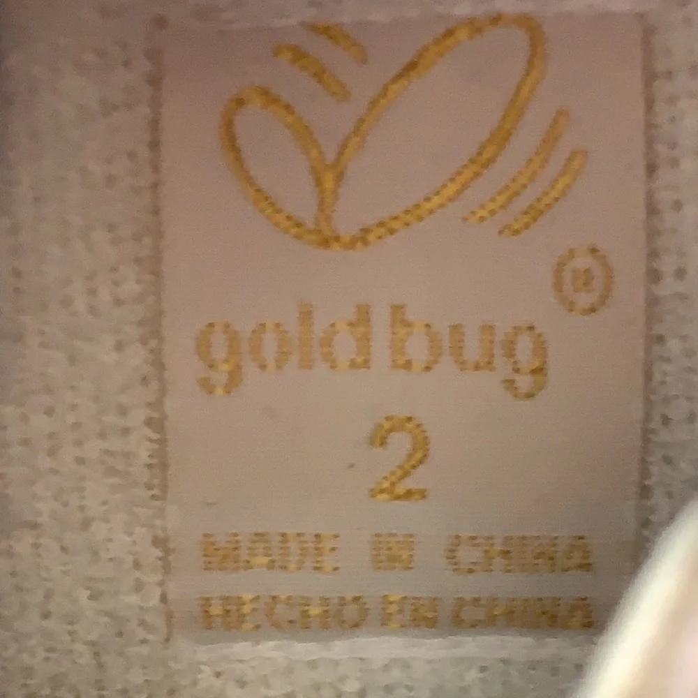 Gold Bug Tan Red Plaid Baby Shoes Sz 2